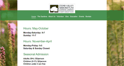 Desktop Screenshot of cedarvalleyarboretum.org