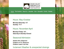 Tablet Screenshot of cedarvalleyarboretum.org